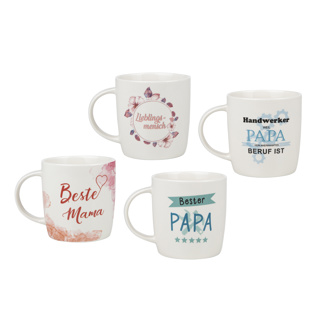 Mixcarton, Mugs, Him and Her assorted in 4 designs