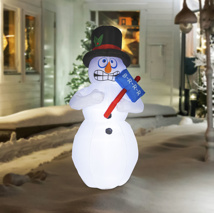 Self-Inflatable Shivering Snowman Size: 180 x 90 x70cm