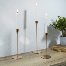 candle holder set with 3 pcs color: gold