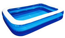 Family Pool - transparent / blue Size: 262 x 175 x 51cm
