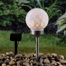 LED Solar- Kugellampe, Ø ca. 15 cm mit rotierenden LED´s und Schattierung