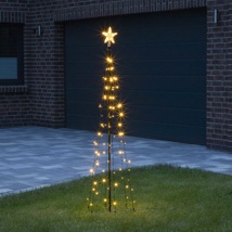 LED Metall-Tannenbaum 180 cm mit 106 warm weißen LEDs