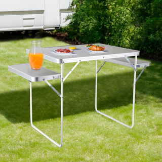 camping table with sideboards