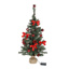 Weihnachtsbaum 75cm hoch, rot mit 20 warmweißen LED