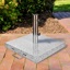 Schirmständer aus Granit - ca. 40kg Maße: ca. 50 x 50 x 5,8cm, eckig