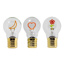 LED Glühbirne mit verschiedenen Motiven Herz, Blume oder Halbmond