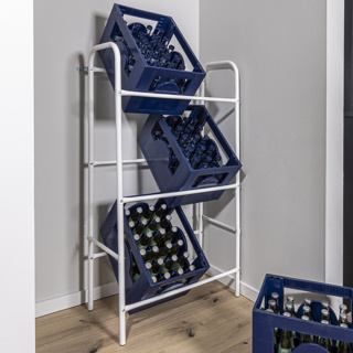 Bottle Crate Rack for 3/6 Crates size approx. 65 x 34 x 115cm