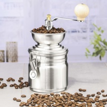 Kaffeemühle aus Edelstahl Maße: ca. Ø: 10 x H: 21,5cm