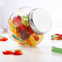470 ml glass candy jar with metal cover