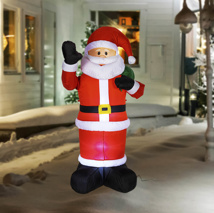 Aufblasbarer Weihnachtsmann 180 cm  mit beweglichem Arm 