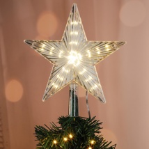 Stern mit Lauflichteffekt ca. 21 cm  für die Tannenbaumspitze