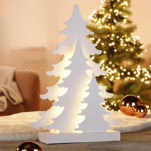 Baumsilhouette mit 22 warm weißen LEDs ca. 40,5 x 28,5cm