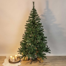 Weihnachtsbaum 180cm hoch, grün mit Metallständer und Ästen aus Kunststoff