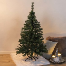 Weihnachtsbaum 120cm hoch, grün mit Metallständer und Ästen aus Kunststoff