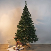 Weihnachtsbaum 210cm hoch, grün mit Metallständer und Ästen aus Kunststoff