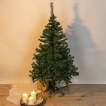 Weihnachtsbaum 150cm hoch, grün mit Metallständer und Ästen aus Kunststoff