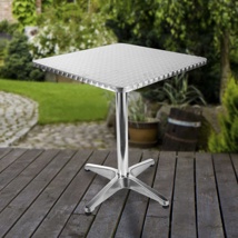 Bistro-Tisch aus Aluminium rechteckig, Maße ca. 60 x 60 x 70 cm