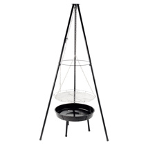 Round Tripod Charccoal Grill Features: