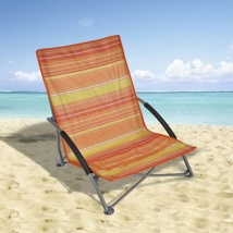 Folding Beach Chair size: 65 x 55 x 25 / 65 cm