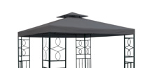 Dach mit PVC Beschichtung für Pavillon 62604 Farbe: anthrazit