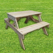 Wooden Seat and Table Set "Picnic" size: aprox. 100 x 80 x 52 cm