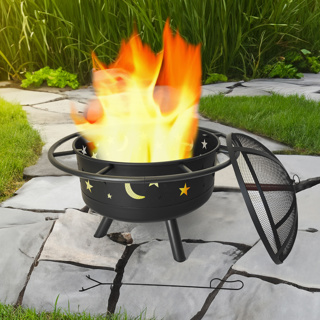 Firepit with spark guard size approx. ⌀ 76 x 60 cm