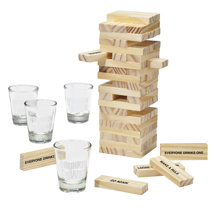 wooden-tower drinking-game packed in colorbox