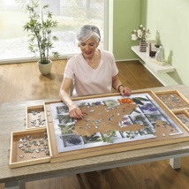 Puzzlebrett mit Auszügen 1500er, FSC® Maße: ca. 90 x 67 x 4,5cm