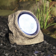 Solar-Stein mit 4 LED Maße: ca. 14,5 x 12 x 11cm