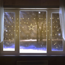 Sternenvorhang mit 90 warm weißen LEDs ca. 135 x 95cm