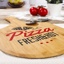 bamboo pizza board with printing design size: 53,5 x 30,5 x 0,9cm