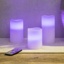 Flammenlose LED Kerzen, 3er Set runde Säulenform, farbwechselnd