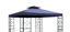 Dach mit PVC Beschichtung für Pavillon 62301 Farbe: blau