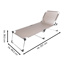 Alu beach bed in taupe color size: 207 x 69,5 x 38,5 cm 