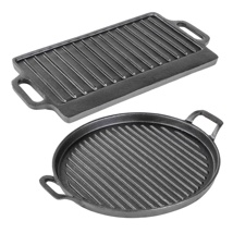 grill plate assorted 3x round, 2x rectangular
