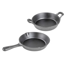 cast iron serving pan assorted 6x Ø18cm, 4x Ø16cm