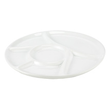 Fondue-plate, white