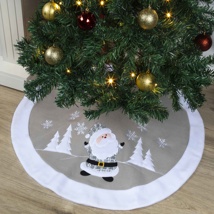 Dekorative Weihnachtsdecke, rund Ø ca. 90 cm 