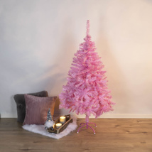 Weihnachtsbaum 120cm hoch, rosa mit Metallständer und Ästen aus Kunststoff