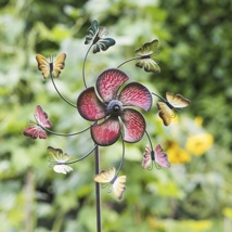 Wind Wheel "Butterflies" garden stake with coloured butterflies