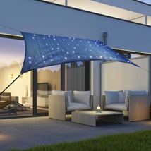 Sunsail with 100 LED light Size: 2 x 3 m 