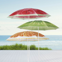 Sonnenschirm 180cm Früchte UV 50+ 3 Designs: Kiwi, Orange und Wassermelone