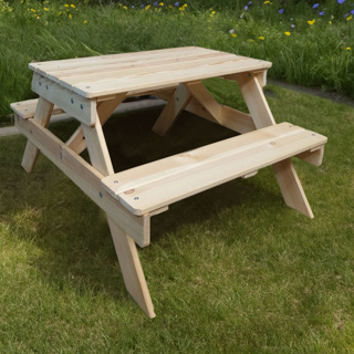 Wooden Seat and Table Set "Picnic" size: aprox. 88 x 79 x 52cm