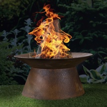 fire bowl with base meas.: 50 x 50 x 25,3cm