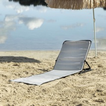Foldable Beach Mat Chair Colour: grey