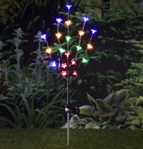 LED Solar Kirschblütenstecker mit 20 bunten LEDs