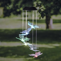 LED solar wind chime butterfly