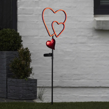 Heart LED Stake with timer Height about 84 cm