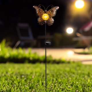 LED Solar-Gartenstecker Schmetterling ca. 102 cm