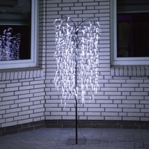 Trauerweide 180 cm  mit 400 kalt weißen LEDs